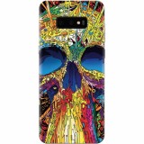 Husa silicon pentru Samsung Galaxy S10 Lite, Abstract Multicolored Skull