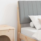 Cumpara ieftin Tablie tapitata Gri deschis 90 cm Lemn de pin masiv