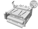 Conector USB A THT 90&deg; Aurit, TE Connectivity