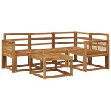vidaXL Set de canapele de exterior 5 pcs natural Lemn Solid de Acacia 3385195
