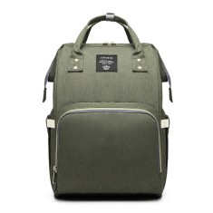 Rucsac multifunctional pentru mamici, flippy, din panza oxford, compartimentare multipla, impermeabil, 43 x 18 x 26 cm, verde army