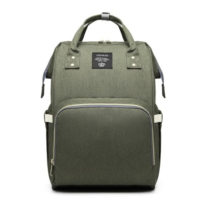 Rucsac multifunctional pentru mamici, flippy, din panza oxford, compartimentare multipla, impermeabil, 43 x 18 x 26 cm, verde army foto