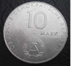 Germania ( Republica Democrata ):10 mark(marci) 1978_aniversare zbor USSR - DDR foto