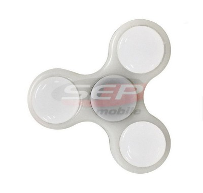 Fidget Spinner cu LED Alb foto