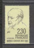 Franta.1990 100 ani nastere M.Genevois-scriitor XF.578, Nestampilat