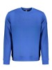 Bluză bărbați fară fermoar cu imprimeu cu logo, Regular fit, Albastru &icirc;nchis, 2XL