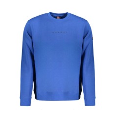Bluză bărbați fară fermoar cu imprimeu cu logo, Regular fit, Albastru &icirc;nchis, 2XL