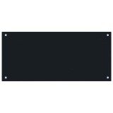 Cumpara ieftin Panou antistropi de bucatarie, negru 90x40 cm sticla securizata