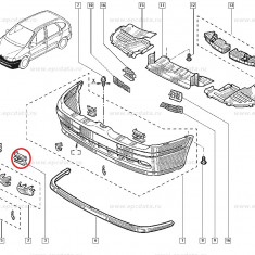 Grila bara fara Renault Scenic , Megane 1, capac original partea stanga 7700834258 Kft Auto