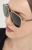 Cumpara ieftin Michael Kors ochelari de soare PORTUGAL femei, culoarea auriu, 0MK1146