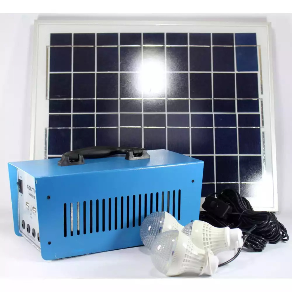 Panou solar 20w acumulator 12v 12Ah iesire 220v 100w 3 becuri, USB |  Okazii.ro