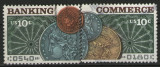 Statele Unite 1975 - monede pe timbru, serie stampilata