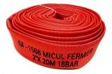 Furtun tip pompieri, 2 toli, Tip C, 16 bari, 20 metri, cauciucat, rosu, fara racorduri, Micul Fermier, GF-1566