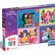 Puzzle 4 in 1 Clementoni Disney Princess, 12-16-20-24 piese