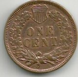 SUA STATELE UNITE ALE AMERICII 1 ONE CENT 1907 INDIAN HEAD STARE EXCELENTA AUNC, America de Nord