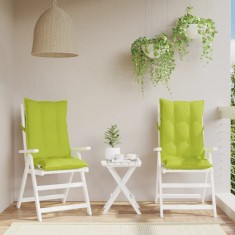 vidaXL Perne scaun cu spatar inalt, 2 buc, vernil, ?esatura Oxford foto