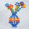 Set 100 Piese Flori de Imbinat, Multicolor, Joc de Indemanare si Creativitate, Plastic, 3+ ani