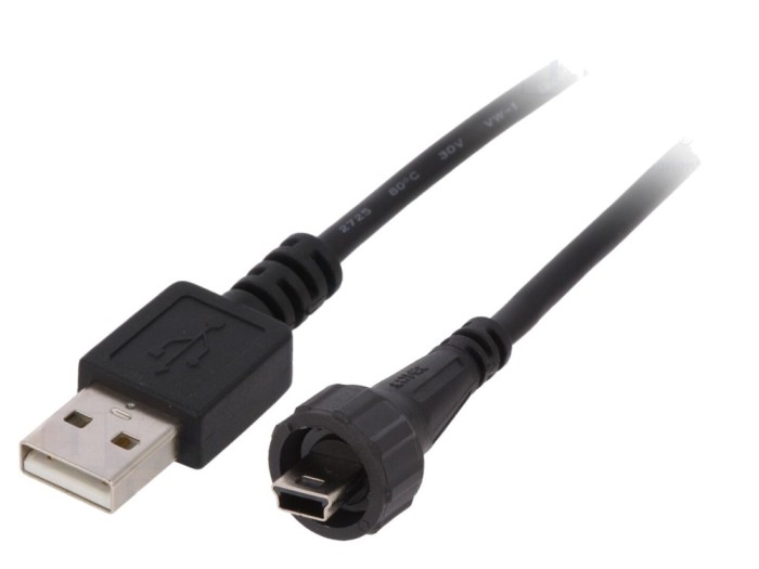 Cablu adaptor USB A la USB B Mini IP67
