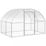 vidaXL Volieră de păsări pentru exterior, 3x2x2 m, oțel galvanizat