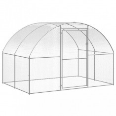 vidaXL Volieră de păsări pentru exterior, 3x2x2 m, oțel galvanizat