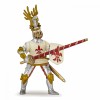 Figurina Papo Cavaler Crin Alb, Personaje Medievale Fantastice, 9.5 cm, Jucarie Copii +3 Ani