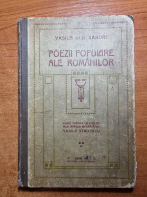 poezii populare a romanilor - vasile alecsandri - din anul 1914 foto