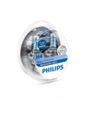 Set 2 becuri auto Philips H4 WhiteVision ultra 12V , 55W