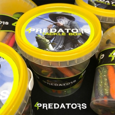Galeata cu Naluci Siliconice 4Predators Tackle Bucket 130buc foto
