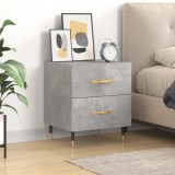 vidaXL Noptieră, gri beton, 40x35x47,5 cm, lemn compozit