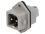 Conector dreptunghiular ST, soclu tată, 2 pini, IP54