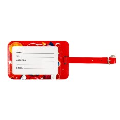 Eticheta de identificare bagaje Space Cat Rosu 11X7 cm ComfortTravel Luggage