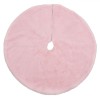 Fustă Decorativă Brad Crăciun, Blană Artificială, Diametru 60cm, Culoare Roz, Oem