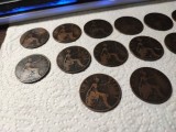 Lot vintage de 14 monede de 1 penny 1899