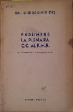 EXPUNERE LA PLENARA C . C . AL P . M . R . 31 OCTOMBRIE - 1 NOIEMBRIE 1960
