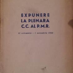 EXPUNERE LA PLENARA C . C . AL P . M . R . 31 OCTOMBRIE - 1 NOIEMBRIE 1960