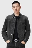 AllSaints geaca jeans JAYGER culoarea negru, de tranzitie, M014OC