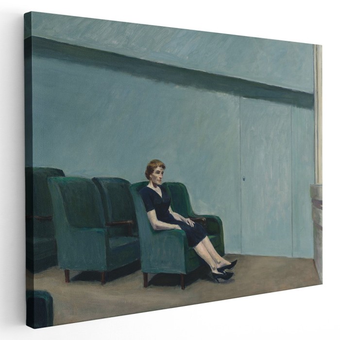 Tablou pictura Pauza de Edward Hopper 1556 Tablou canvas pe panza CU RAMA 50x70 cm