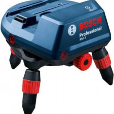 Bosch RM3 Suport rotativ motorizat pentru nivele laser cu linii + Telecomanda RC 2 + Baterii 1.5V + BM 3 Suport pentru perete + adaptor; compatibil cu