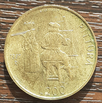 (M2497) MONEDA SAN MARINO - 200 LIRE 1997, PICTURA foto