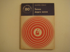 Semne despre semne - Solomon Marcus Editura Stiintifica si Enciclopedica 1979 foto