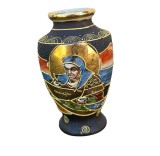 Vaza Satsuma Kinkozan Tsukuru, Porțelan, 9cm, Veche, 1900-1920, Mica, Colectie