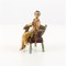 Doamna pe scaun-statueta din bronz pictat WB-16