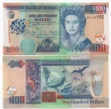 Bancnota Belize 100 Dolari 2021 - P71 UNC ( vezi descriere )