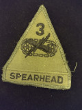 Veche Emblema / patch US.Army Spearhead 3 / blindate