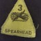 Veche Emblema / patch US.Army Spearhead 3 / blindate