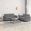 VidaXL Set de canapele cu perne, 2 piese, gri &icirc;nchis, microfibră 3202316