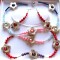 SET COLIER SI CERCEI CU PERLE SINTETICE COLORATE SET HAND MADE