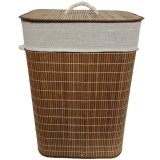 Cos de rufe Caressa HY23110, bambus, natur, 40 x 30 x 57 cm, 66 L