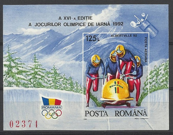 B0855 - Romania 1992 - Sport ,bloc.neuzat,perfecta stare