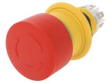 Comutator de Siguranță 16mm Roșu 2NC/2NO